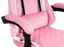 Fotel obrotowy gamingowy XL POKER PRO PINK + WHITE ALCANTARA