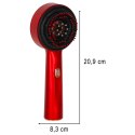 Masażer szczotka do masażu skóry głowy aplikator olejków USB czerwona