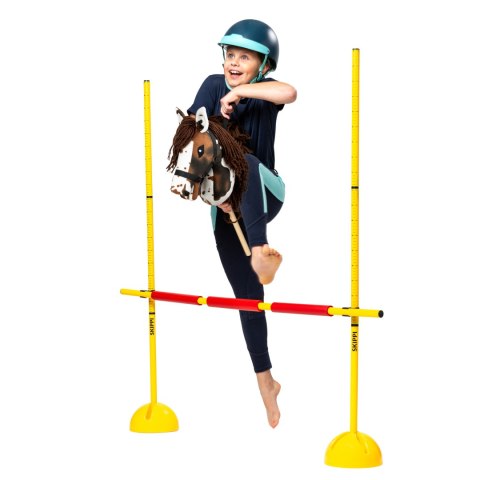 Zestaw Skippi - Hobby Horse Gniado - srokaty i przeszkoda do skakania 135 cm