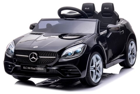Mercedes SLC 300 czarny Piankowe Koła Eva, miękki fotelik Licencja Akumulator litowo-jonowy