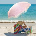 PARASOL PLAŻOWO OGRODOWY Z FRĘDZLAMI 174CM CZERWONY