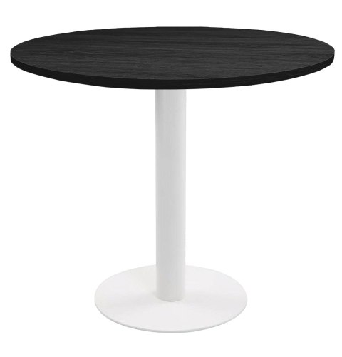 Stół okrągły VICTORY BLACK WOOD 70 cm MILK