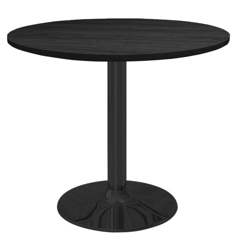 Stół okrągły VICTORY BLACK WOOD 70 cm SMOKE