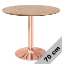 Stół okrągły VICTORY DARK WOOD 70 cm COPPER