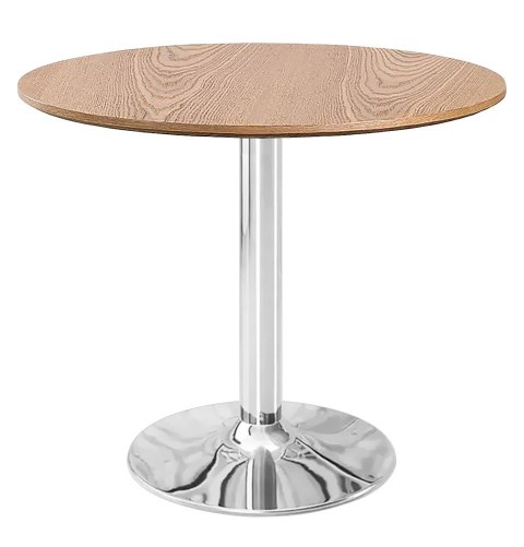 Stół okrągły VICTORY DARK WOOD 70 cm SILVER