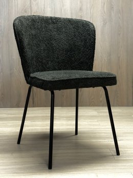 Krzesło tapicerowane TEDDY BLACK