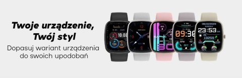 Smartwatch Damski GRAVITY GT18-3 Różowy Pasek Silikonowy + Granatowy Pasek