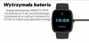 Smartwatch Damski GRAVITY GT18-5 Czarny Pasek Silikonowy + Szary Pasek
