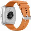 Smartwatch Męski GRAVITY GT18-4 Pomarańczowy Pasek Silikonowy + Czarny Pasek
