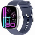 Smartwatch Męski GRAVITY GT18-6 Czarny Pasek Silikonowy + Granatowy Pasek