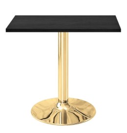 Stół skandynawski kwadratowy TORI Black WOOD 70 GOLD