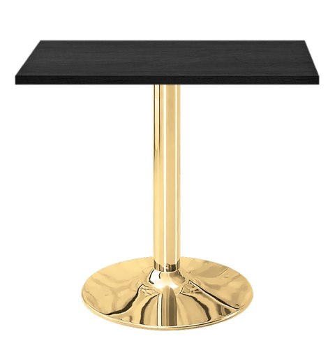 Stół skandynawski kwadratowy TORI Black WOOD 70 GOLD