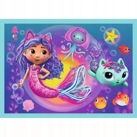 Koci domek Gabi puzzle 4 w 1 Wielka przygoda Gabby Trefl 34670