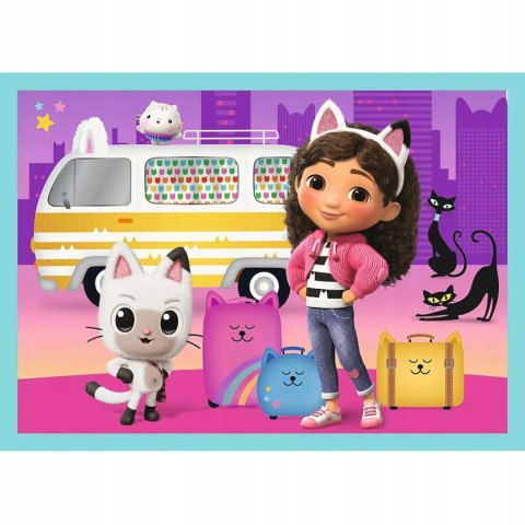Koci domek Gabi puzzle 4 w 1 Wielka przygoda Gabby Trefl 34670
