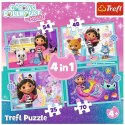 Koci domek Gabi puzzle 4 w 1 Wielka przygoda Gabby Trefl 34670