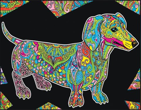 Kolorowanka Welwetowa 47x35 Jamnik