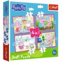 Puzzle 4 w 1 Świnka Peppa Peppa uwielbia przygody Trefl 34672