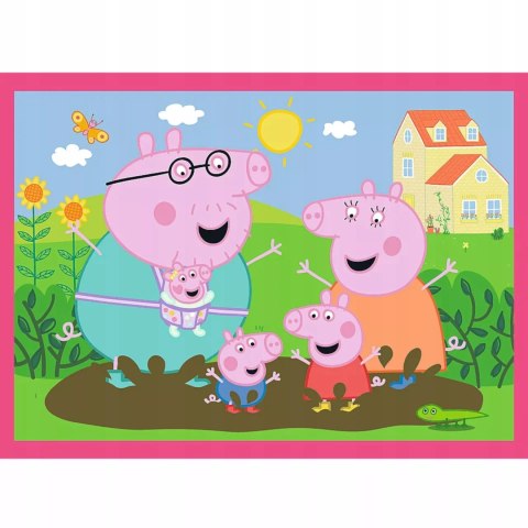Puzzle 4 w 1 Świnka Peppa Peppa uwielbia przygody Trefl 34672