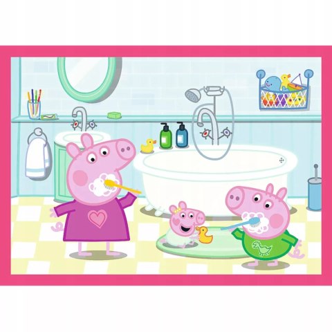 Puzzle 4 w 1 Świnka Peppa Peppa uwielbia przygody Trefl 34672