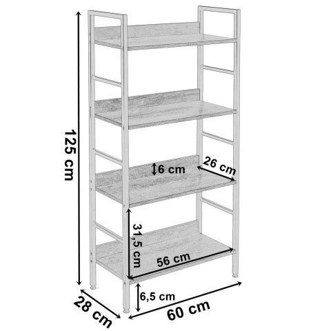 Regał industrialny loft Varberg Black