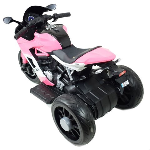 SZYBKI MOTOR POLICYJNY Z KOGUTEM, MIĘKKIE KOŁA, DŹWIĘKI, DWA SILNIKI, PILOT/NT5188