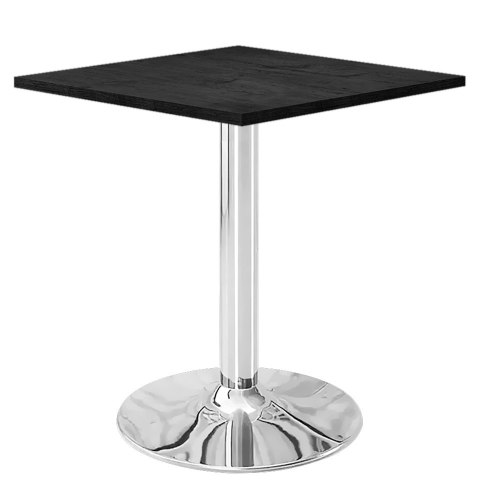 Stół skandynawski kwadratowy TORI Black WOOD 70 SILVER