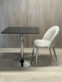 Stół skandynawski kwadratowy TORI Black WOOD 70 SILVER