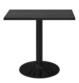 Stół skandynawski kwadratowy TORI Black WOOD 70 SMOKE