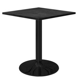 Stół skandynawski kwadratowy TORI Black WOOD 70 SMOKE