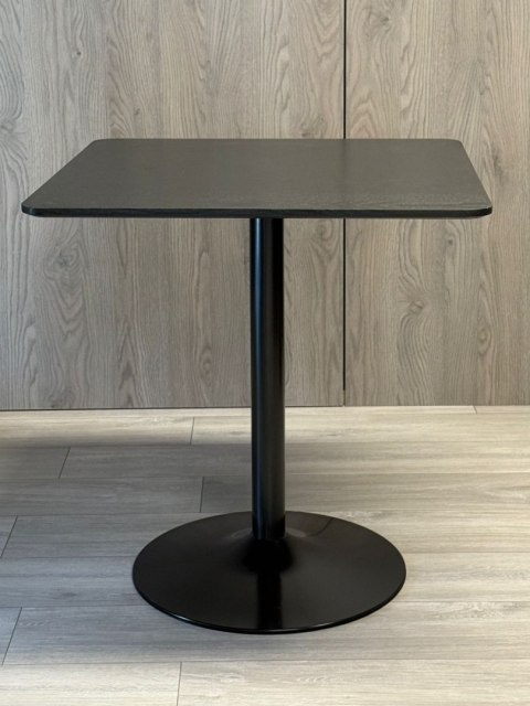 Stół skandynawski kwadratowy TORI Black WOOD 70 SMOKE