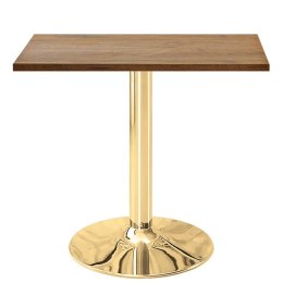 Stół skandynawski kwadratowy TORI Dark Wood 70 GOLD