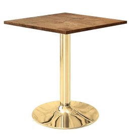 Stół skandynawski kwadratowy TORI Dark Wood 70 GOLD