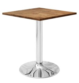 Stół skandynawski kwadratowy TORI Dark Wood 70 SILVER