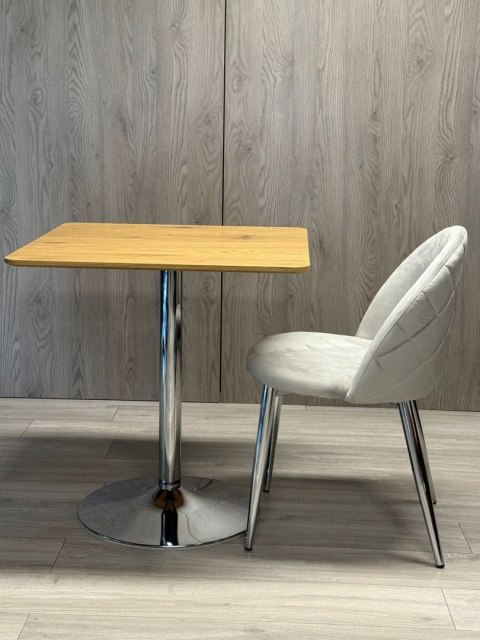 Stół skandynawski kwadratowy TORI Dark Wood 70 SILVER