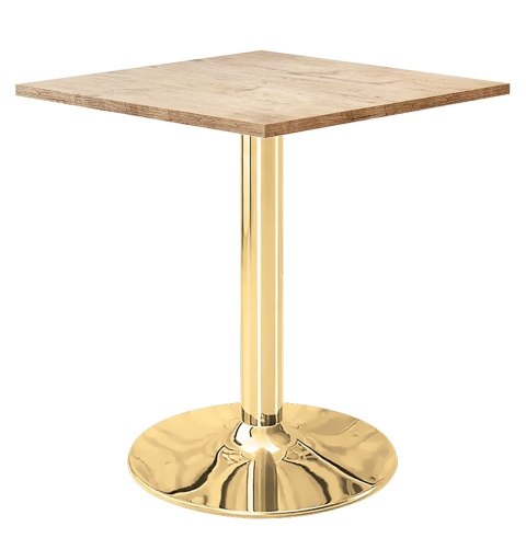 Stół skandynawski kwadratowy TORI Light Wood 70 GOLD