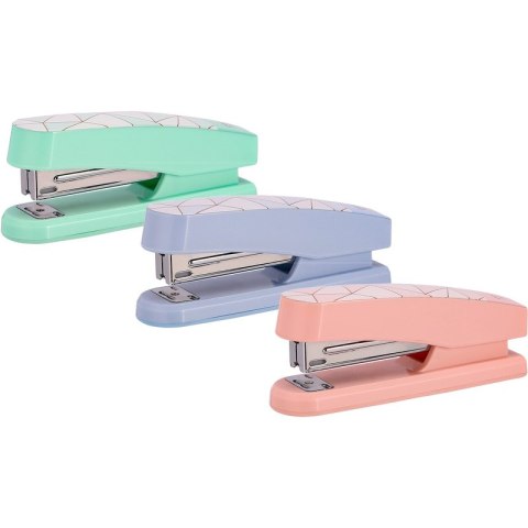 Zszywacz Deli Macaron różowy