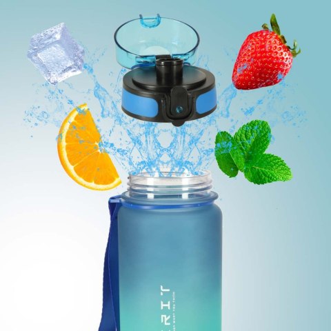 Butelka na wodę bidon z ustnikiem sportowy BPA FREE 600ml niebiesko-zielony
