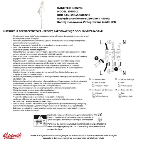 Duva Lampa dwa ptaki stojąca złota 185 cm 10787-2