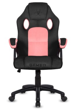 Fotel obrotowy do biurka CARRERA M ALCANTARA BLACK + PINK