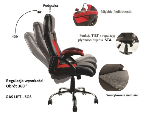 Fotel obrotowy do biurka CARRERA M DREAM PINK FABRIC