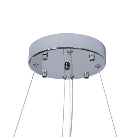 Klasyczny Żyrandol SREBRNY RING osadzony pięknymi kryształami K9 Ø60CM 22710 silver