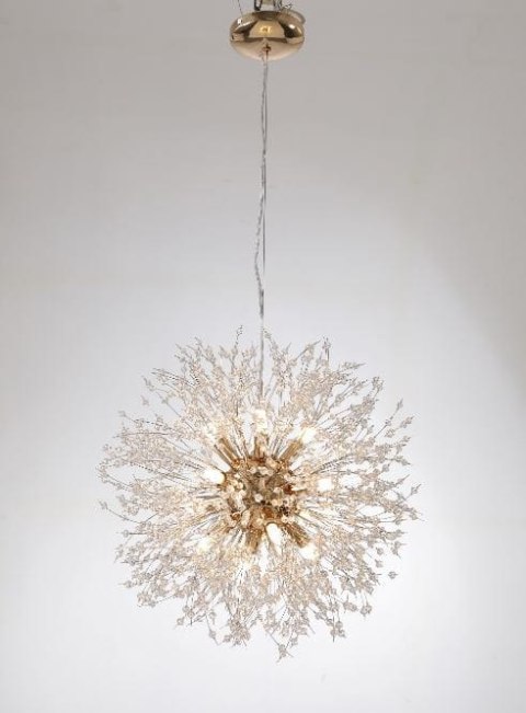 Lampa wisząca "dmuchawiec" Żyrandol Gold Glamour 12 50cm Vildevik 11486