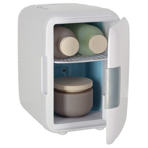 Lodówka turystyczna elektryczna samochodowa mini na jedzenie kosmetyki grzanie chłodzenie 2w1 4L biała