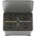 ŚMIETNIK KOSZE NA ŚMIECI SYSTEMA SORTIBOX 4W1 SMOOTH GRAY