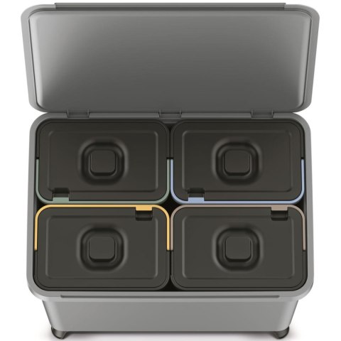 ŚMIETNIK KOSZE NA ŚMIECI SYSTEMA SORTIBOX 4W1 SMOOTH GRAY