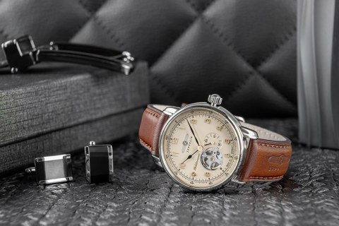 Zegarek Męski ZEPPELIN Mediterranee Open Heart Automatic 9666-5 + BOX