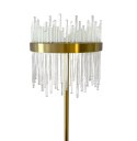 Złota LAMPA STOJĄCA Royal Crystal Floor na marmurowej podstawie 160cm 22593