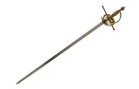 Stalowy rapier z mosiężnymi zdobieniami - Replika 96 cm - SP-C