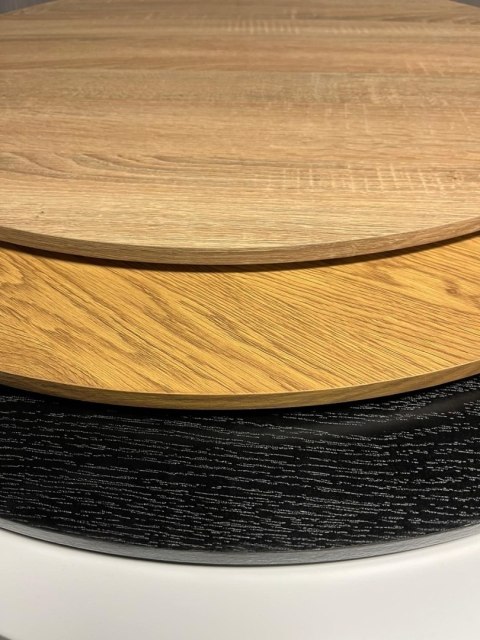 Stół okrągły VICTORY DARK WOOD 70 cm MILK