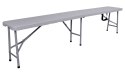 Ławka cateringowa składana w walizkę 180 cm RATTAN szara